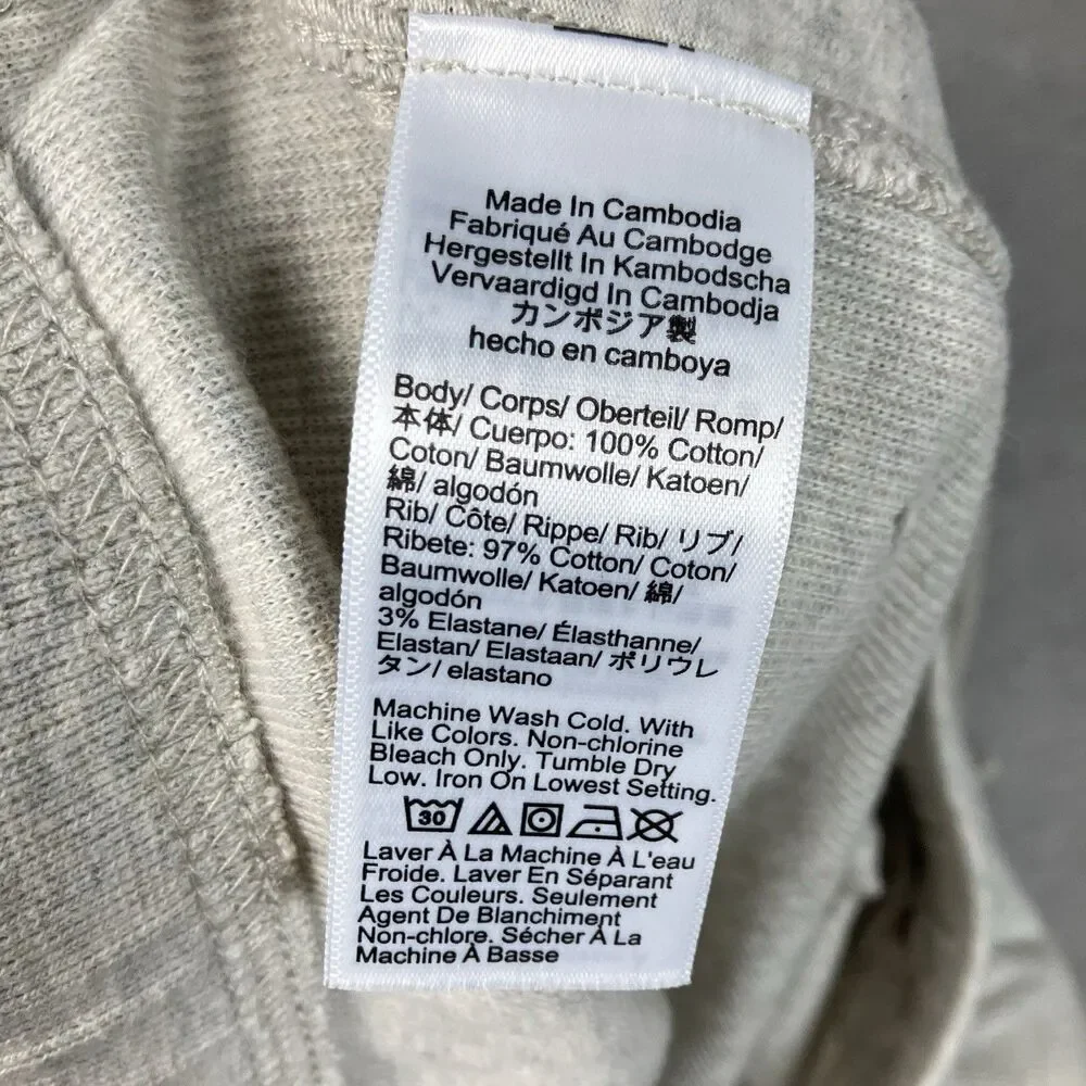 J.Crew Jacquard Rib Knit Jogger Pants Mens L Gray Cotton Lounge Athleisure